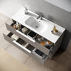 Mobile Bagno 120cm Sospeso Con Quattro Cassetti Lavabo Doppia Vasca Specchio E Doppia Lampada - Mobile Bagno TFT