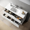 Mobile Bagno 120cm Sospeso Con Quattro Cassetti Lavabo Doppia Vasca Specchio E Doppia Lampada - Mobile Bagno TFT