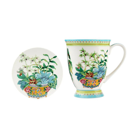 Mug Jardin con Sottobicchiere 300 ML Orchid Maxwell & Williams