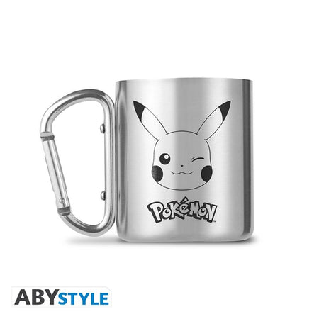 Mug Pokemon Carabiner Pikachu 235ML Silver Aby Style MGCM0036