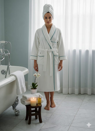 Accappatoio Opera Prima Piping Spugna di Cotone