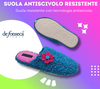 de fonseca Ciabatte Bouclé Suola in Gomma Antiscivolo, Pantofole Donna Estate Inverno in Cotone Traspirante