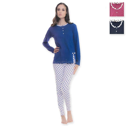 MyPi Pigiama Donna Lungo Cotone Leggero 1802 S19 - Passarelli Biancheria