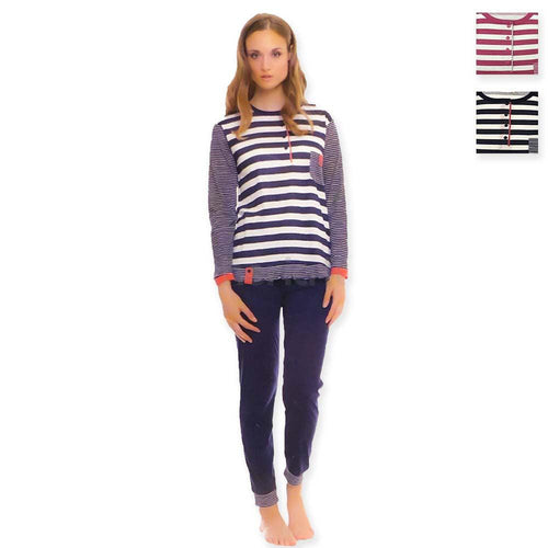 MyPi Pigiama Donna Lungo Cotone Leggero 1809 S19 - Passarelli Biancheria