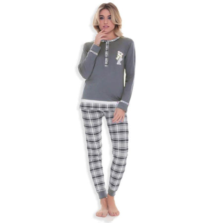 MyPi Pigiama Invernale da Donna in Caldo Cotone 1613 S22 - Passarelli Biancheria