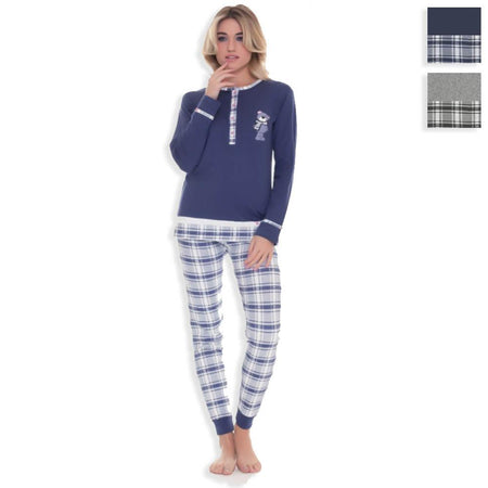 MyPi Pigiama Invernale da Donna in Caldo Cotone 1613 S22 - Passarelli Biancheria