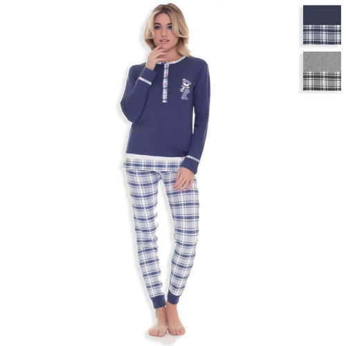 MyPi Pigiama Invernale da Donna in Caldo Cotone 1613 S22 - Passarelli Biancheria