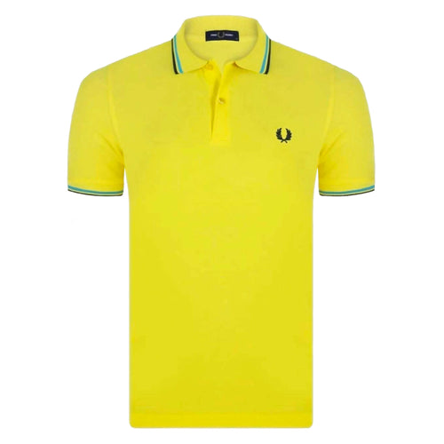 Fred Perry Polo Con Doppia Riga Uomo Regolar Fit Polo Maniche Corte Con Colletto