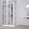 Box doccia angolare Acril in Acrilico con profili in PVC apertura centrale riducibile Made in Italy