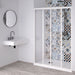 Box doccia a Nicchia Acril in Acrilico con profili in PVC apertura laterale riducibile Made in Italy