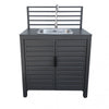 Modulo lavello cucina da esterno Trinidad struttura in alluminio con ante 90 cm