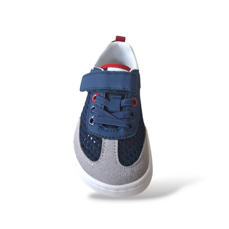 Sneakers Bambino Gioseppo Crete | Tela Traforata Blue Barefoot Lacci Elastici Velcro