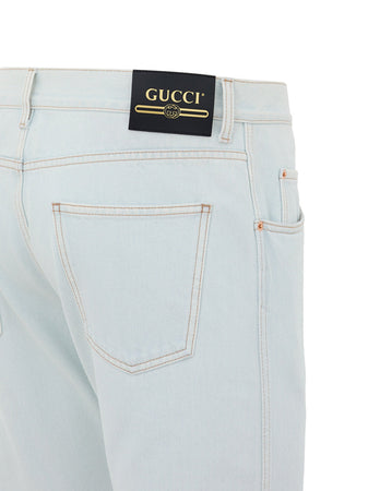 Gucci Jeans Denim Chiaro Relaxed Fit da uomo