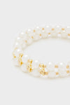 NALÌ | Bracciale two-rows perle bianche