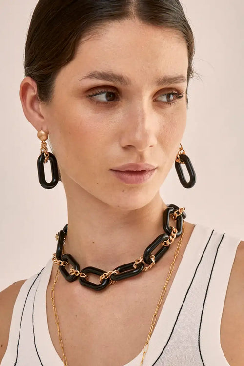 NALÌ | Collana Ivy maglia ovale resina