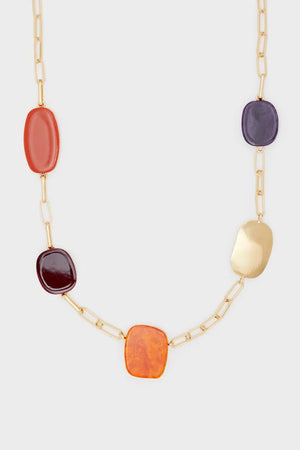 NALÌ | Collana lunga in resina arancio mix