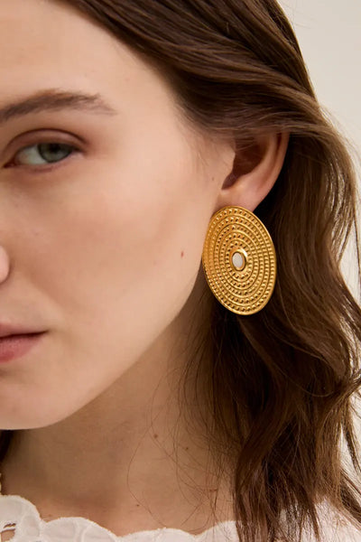 NALÌ | Orecchini scudo ovale