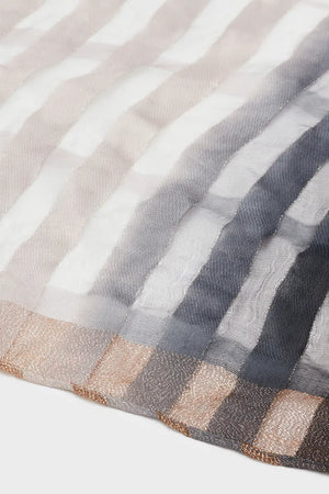NALÌ | Sciarpa stripes sottile nera filo lurex