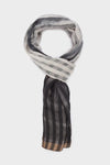 NALÌ | Sciarpa stripes sottile nera filo lurex