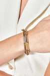 NALÌ | Set bracciali Maria oro/resina grigio