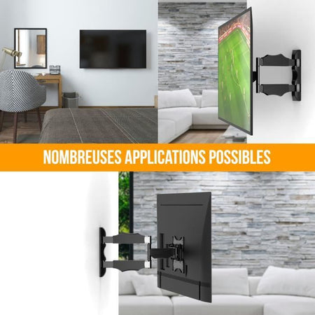 Supporto a parete girevole e inclinabile NANOOK per TV da 19-43 pollici - Supporto a parete per TV LCD, LED, QLED e OLED