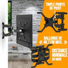 Supporto a parete girevole NANOOK per TV da 40-65 pollici - Inclinabile - Supporto a parete per TV LCD, LED, QLED e OLED