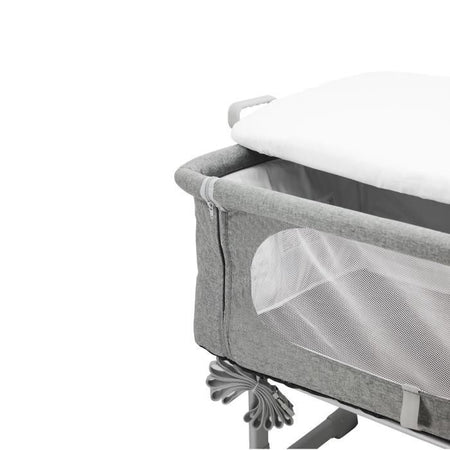 NANIA Letto grigio Cododo regolabile 5 altezze possibili - materasso 4 cm