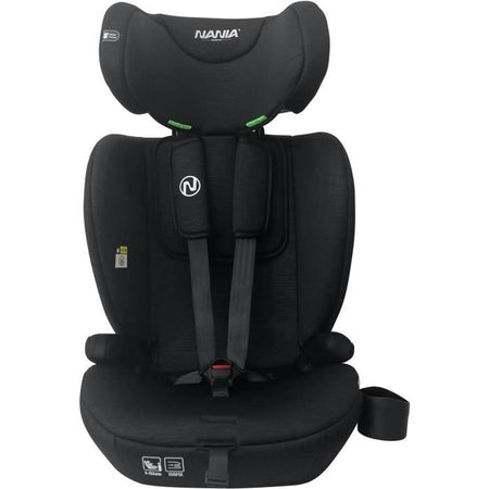 Seggiolino auto con cintura - NANIA - TORINO - Gruppo 1/2/3 - I-size - Con riduttore - Nero