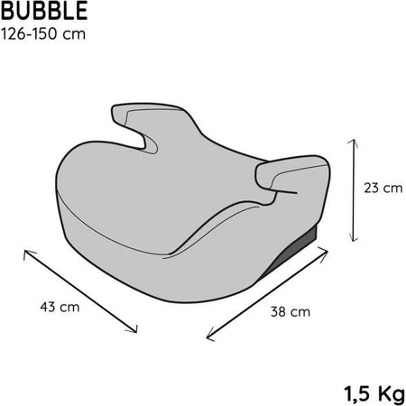 Seggiolino auto rialzato - NANIA - Bubble - Gruppo 3 - 126-150 cm - I-Size - Con cintura - Nero