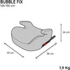 Seggiolino auto rialzato - NANIA - Bubblefix - Gruppo 3 - Isofix - I-Size - 126-150 cm - Nero