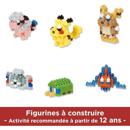 Set di 6 mattoncini - BANDAI - NANOBLOCK - Pacchetto Pokémon Elettrico