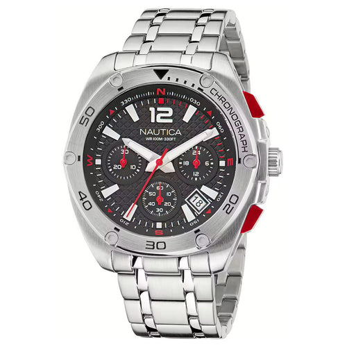 Orologio Da Uomo Nautica Tin Can Bay Chrono Con Bracciale In Acciaio Inossidabile NAPTCF206