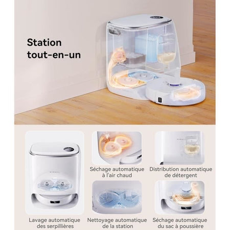 Aspirapolvere robot NARWAL Freo X Ultra con stazione di ricarica All-in-One - Pulizia intelligente - Potenza 8200 PA