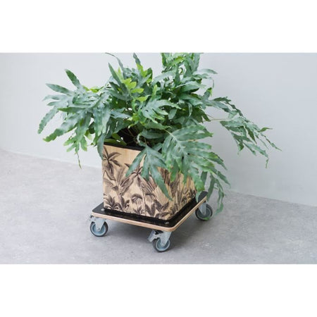 Nature Square carrello portavasi 38x38 cm legno nero 446407