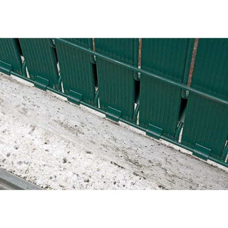 Kit lamelle frangivista - VERDE - Per pannello di recinzione rigido - Privacy 4/5 - 1.225 x 2.50 m - Verde