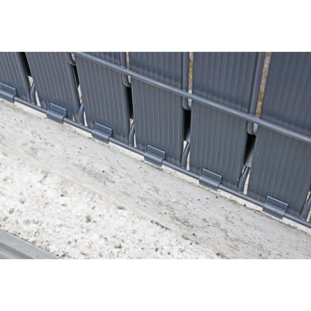 Kit de lamas para mampara de privacidad - NATURE - Para panel de valla rígida - Privacidad 4/5 - 1,225 x 2,50 m - Antracita