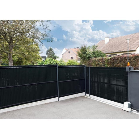 Kit di lamelle per schermatura privacy - NATURE - Per pannello di recinzione rigido - Privacy 4/5 - 1.225 x 2.50 m - Nero