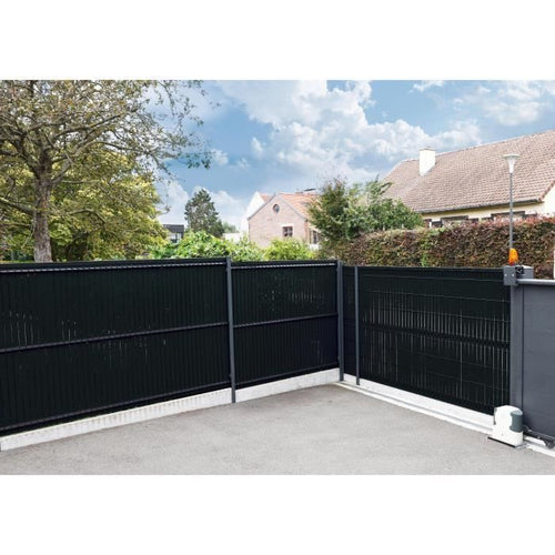 Kit di lamelle per schermatura privacy - NATURE - Per pannello di recinzione rigido - Privacy 4/5 - 1.225 x 2.50 m - Nero