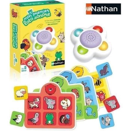 IL MIO PRIMO SUONO LOTTO - Gioco educativo - NATHAN - Identifica i versi degli animali!