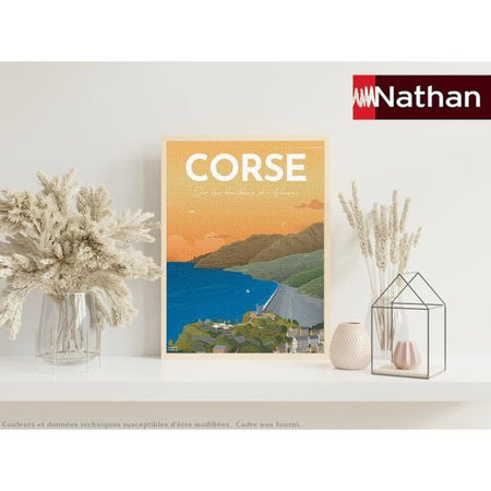 Nathan-Puzzle 500 pezzi-Poster della Corsica/Louis l'Affiche-Des 10 ans-Puzzle di alta qualità-Collezione Nostalgia-87826