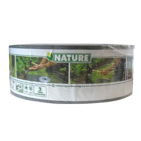Bordo giardino NATURE - Polietilene - Spessore 3 mm - Grigio - H7,5 cm x 10 m