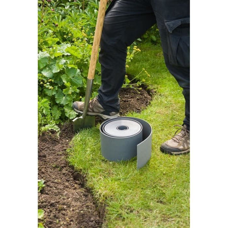 Bordo giardino NATURE - Polietilene - Spessore 3 mm - Grigio - H7,5 cm x 10 m