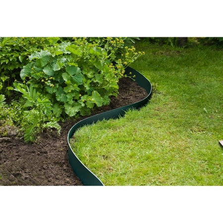 NATURE Bordo da giardino in polipropilene - Spessore 3 mm - H 15 cm x 10 m - Verde