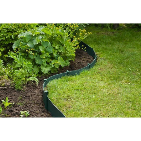 NATURE Bordo da giardino in polipropilene - Spessore 3 mm - H 15 cm x 10 m - Verde