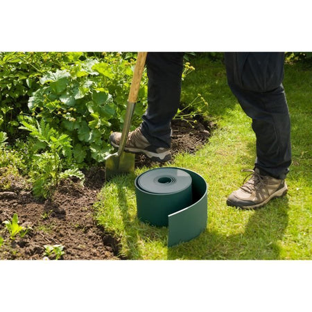 NATURE Bordo da giardino in polipropilene - Spessore 3 mm - H 15 cm x 10 m - Verde