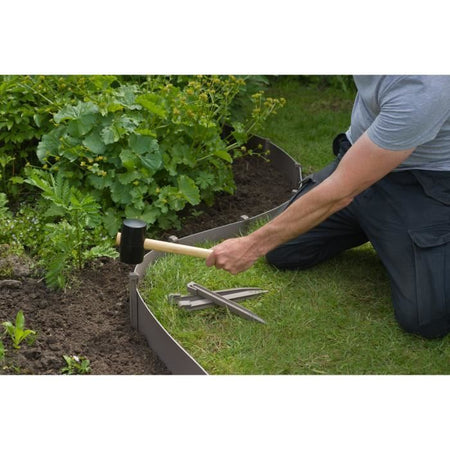 NATURE Bordo da giardino in polipropilene - Spessore 3 mm - H 15 cm x 10 m - Talpa beige