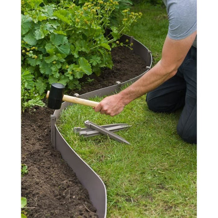 NATURE Bordo da giardino in polipropilene - Spessore 3 mm - H 15 cm x 10 m - Talpa beige