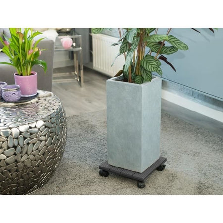 Tavolo Roller NATURE per piante - Legno composito - H7 x 30 x 30 cm