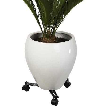 Rulliera NATURE per piante allungabili - Metallo nero - H6 x 27/37 x 27/37 cm
