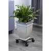 Mensola a rullo NATURE per piante allungabili - Metallo nero - H6 x 34/51 x 34/51 cm